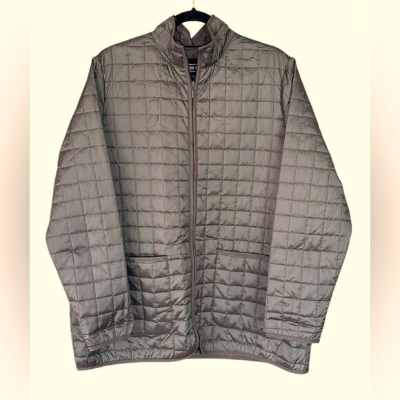 Lands' End Womens Quilted Insulated Lightweight Barn Chore Jacket, Brown Size XL - Picture 1 of 10